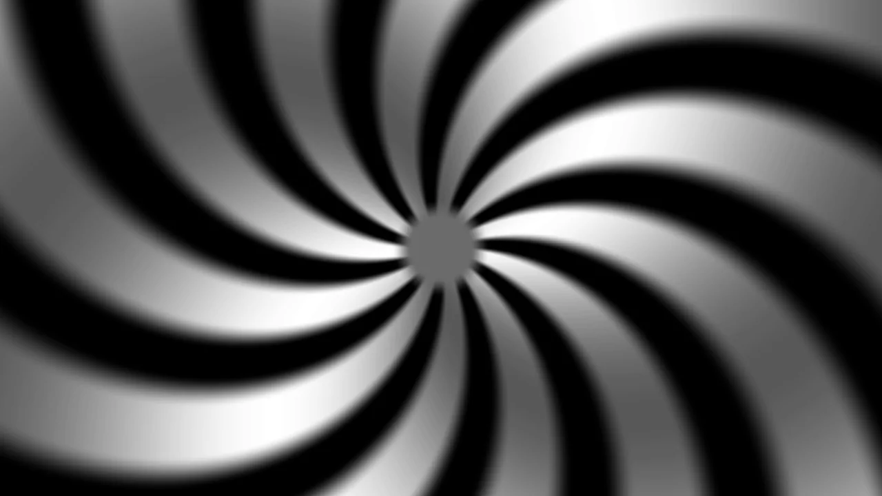 Black and White Radial Spiral Vortex Abstract 4K Wallpaper