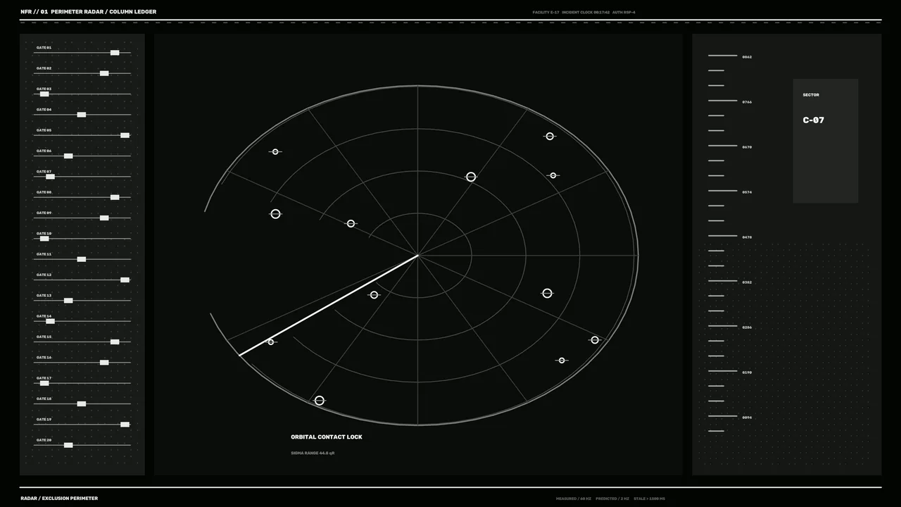 Perimeter Radar Security HUD Interface 4K Sci-Fi Wallpaper
