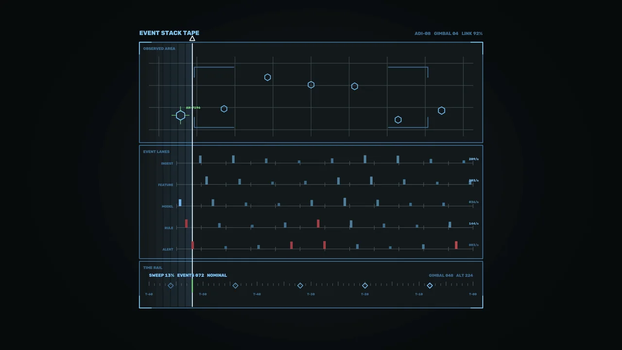 Sci-Fi Event Telemetry HUD Dashboard 4K Wallpaper