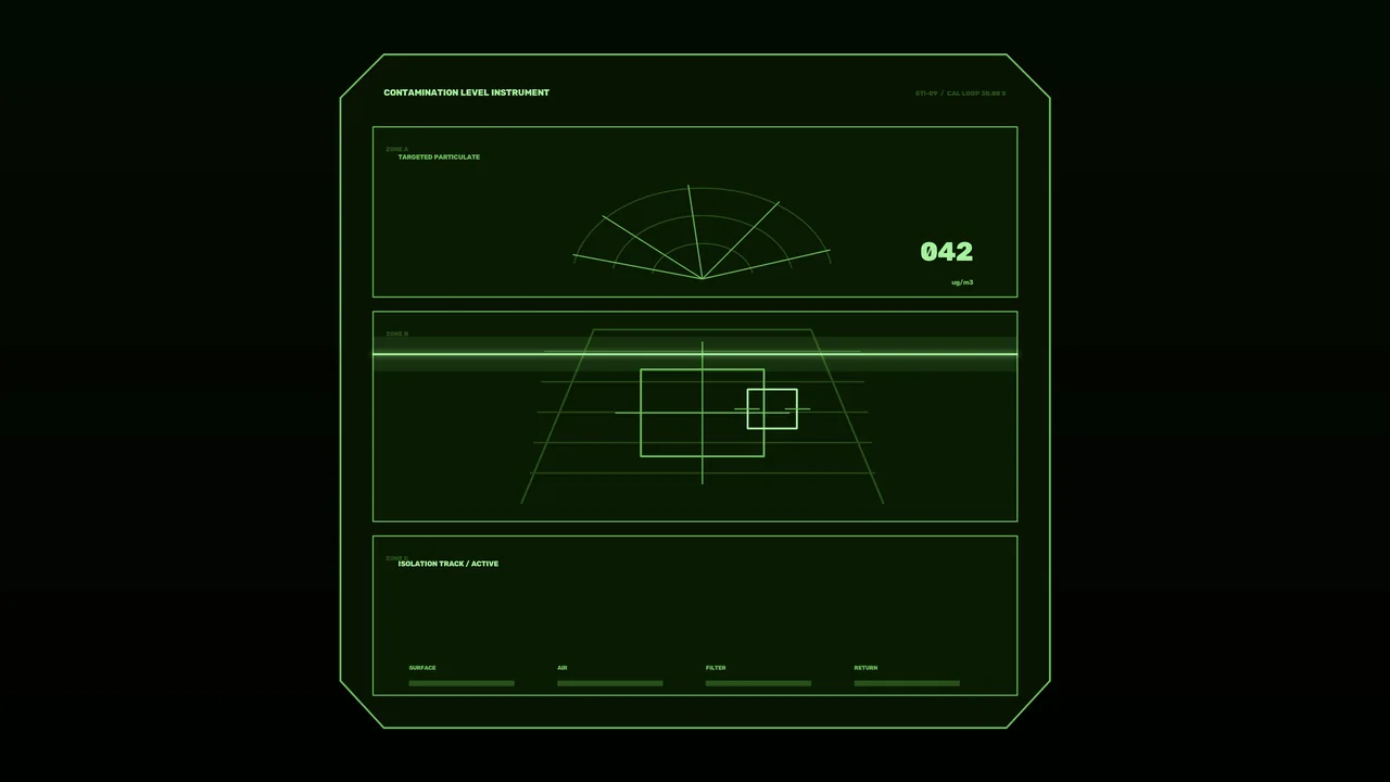 Contamination Level Instrument HUD 4K Sci-Fi Wallpaper