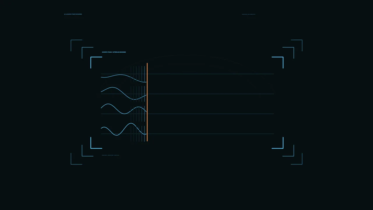 Futuristic Sonar Telemetry HUD with Acoustic Waveform Graphs