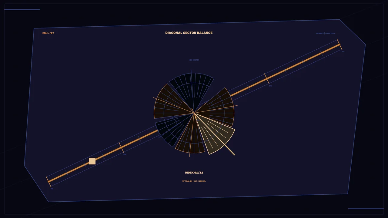 Diagonal Sector Balance Energy HUD Dashboard Wallpaper