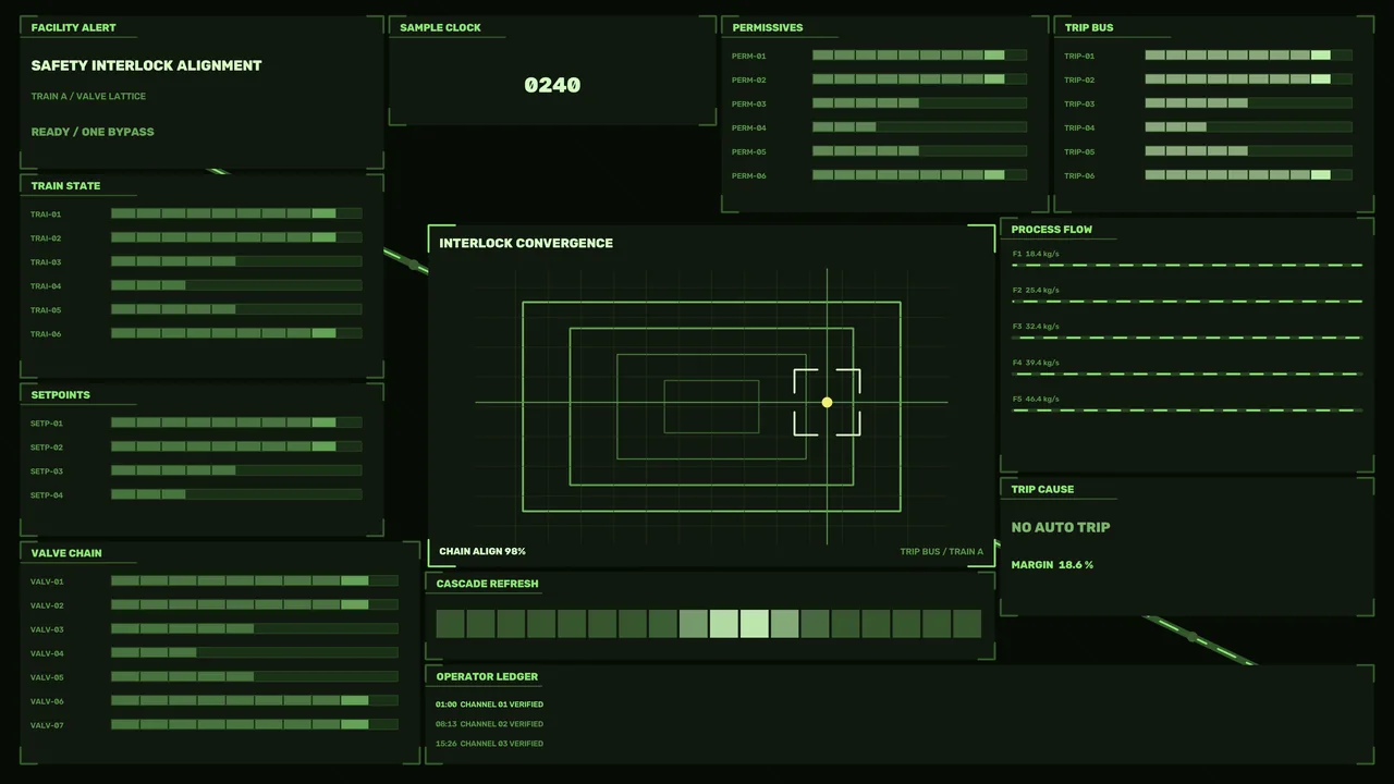 Industrial Process Control HUD Interface 4K Sci-Fi Wallpaper
