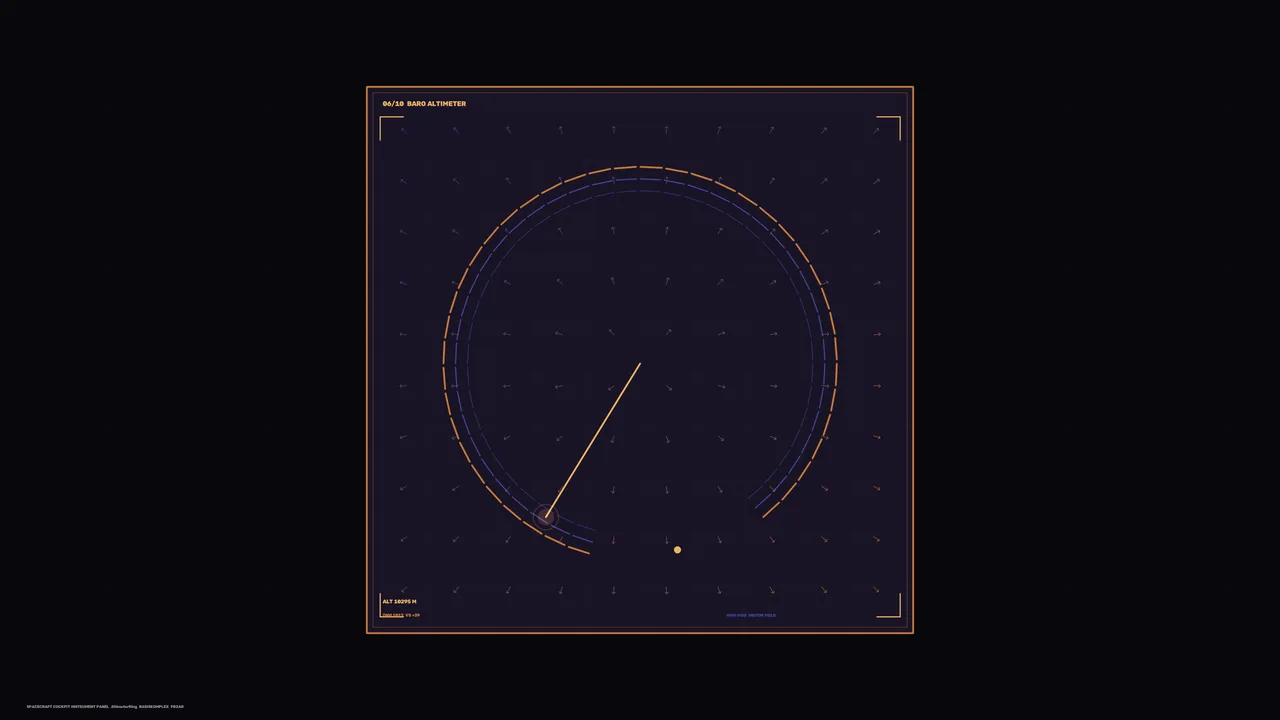 4K Sci-Fi Barometric Altimeter HUD Wallpaper