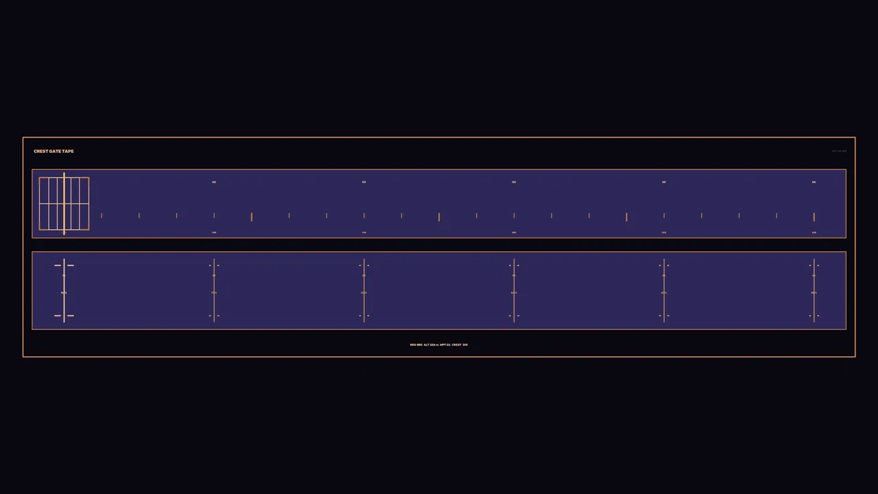 Sci-Fi Navigation Heading Tape HUD 4K Wallpaper