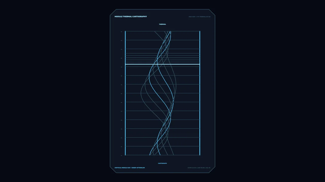 Futuristic Thermal Monitoring HUD with Vertical Telemetry Graph 4K Wallpaper