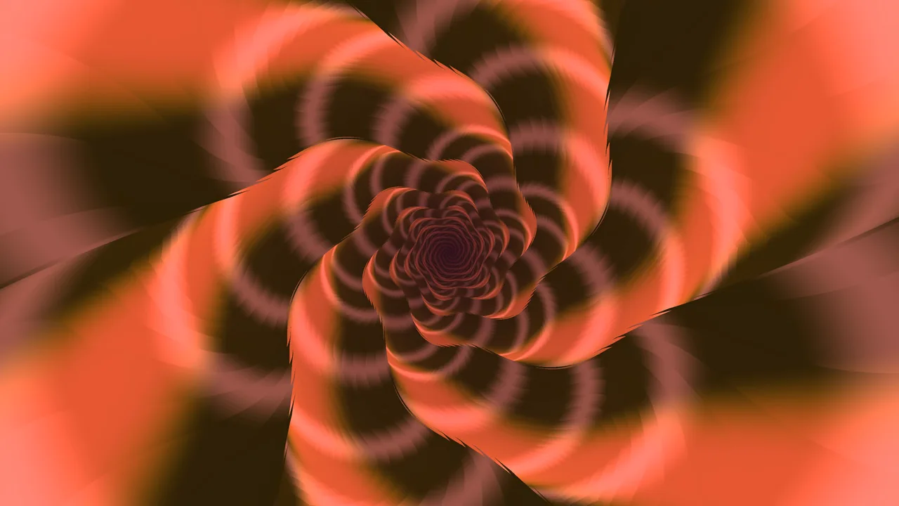 Coral Orange Spiral Tunnel 4K Wallpaper
