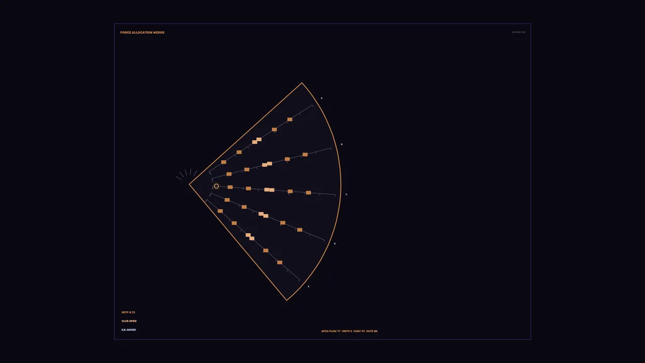 Amber Radial Telemetry HUD Interface