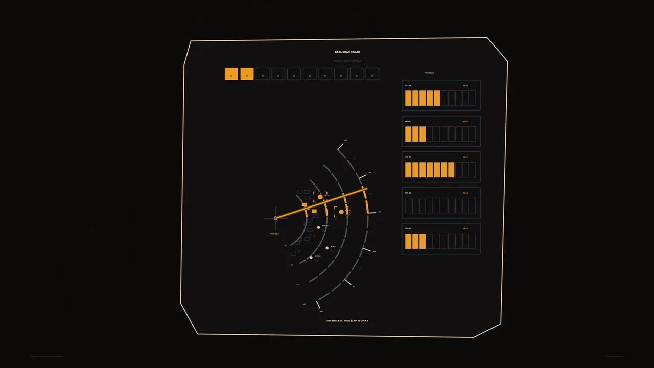 Amber Radial Telemetry Scanner HUD Dashboard 4K Wallpaper