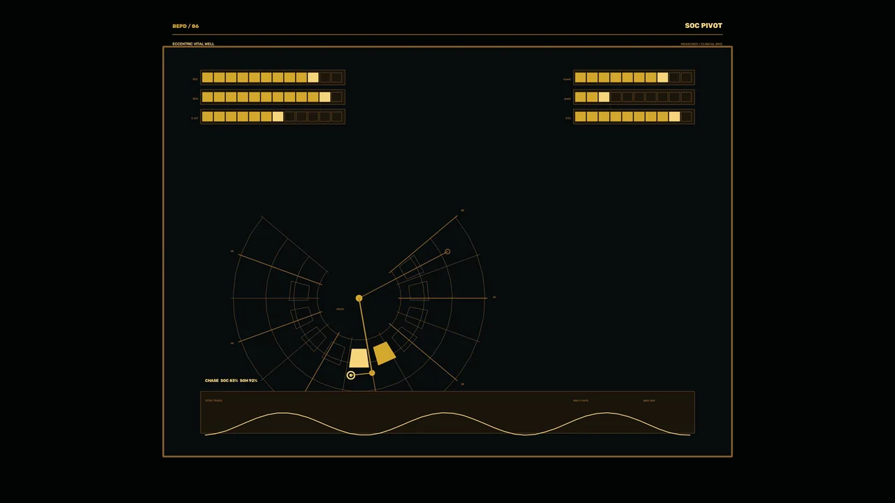 Amber Battery Energy Performance HUD Dashboard 4K Wallpaper