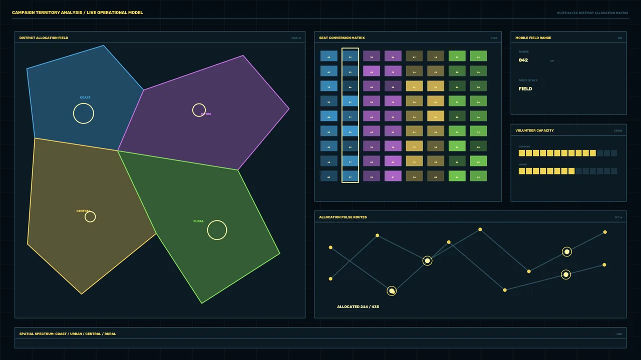 Sci-Fi Territory Analysis HUD Dashboard 4K Wallpaper