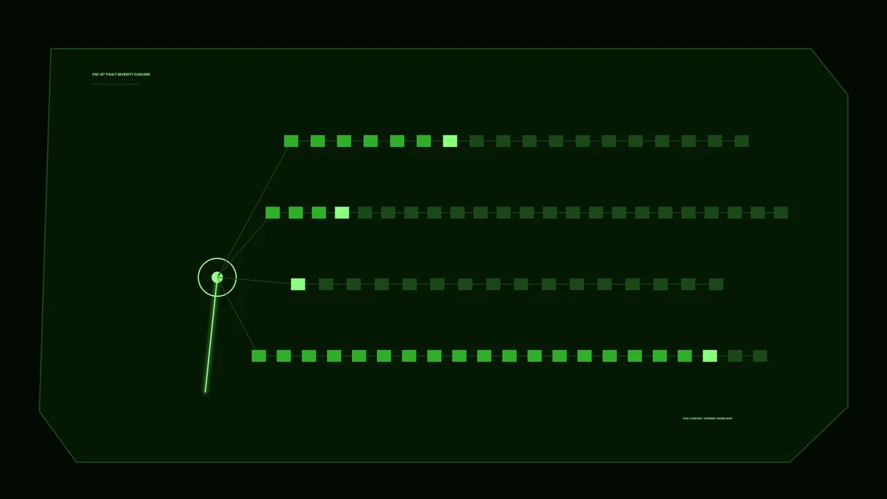 Industrial Fault Monitoring HUD with Diagnostic Status Cascade – 4K Sci-Fi Quick