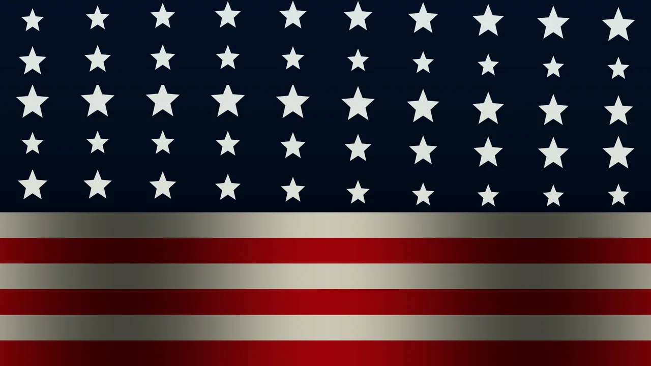 American Flag HUD Background — 4K Sci-Fi Wallpaper