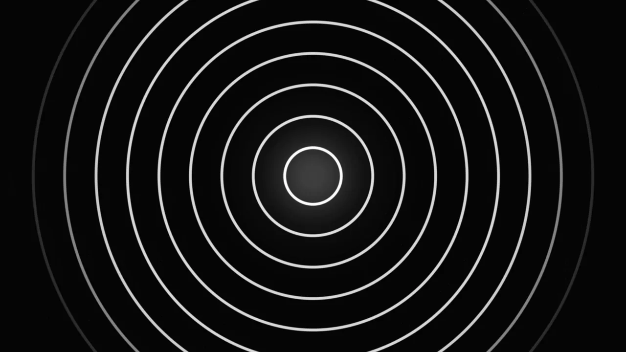 Monochrome Concentric Ring Scanner HUD 4K Wallpaper