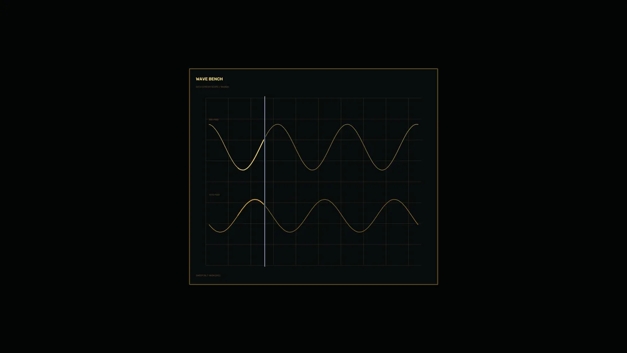 Waveform Data Interface HUD 4K Sci-Fi Wallpaper