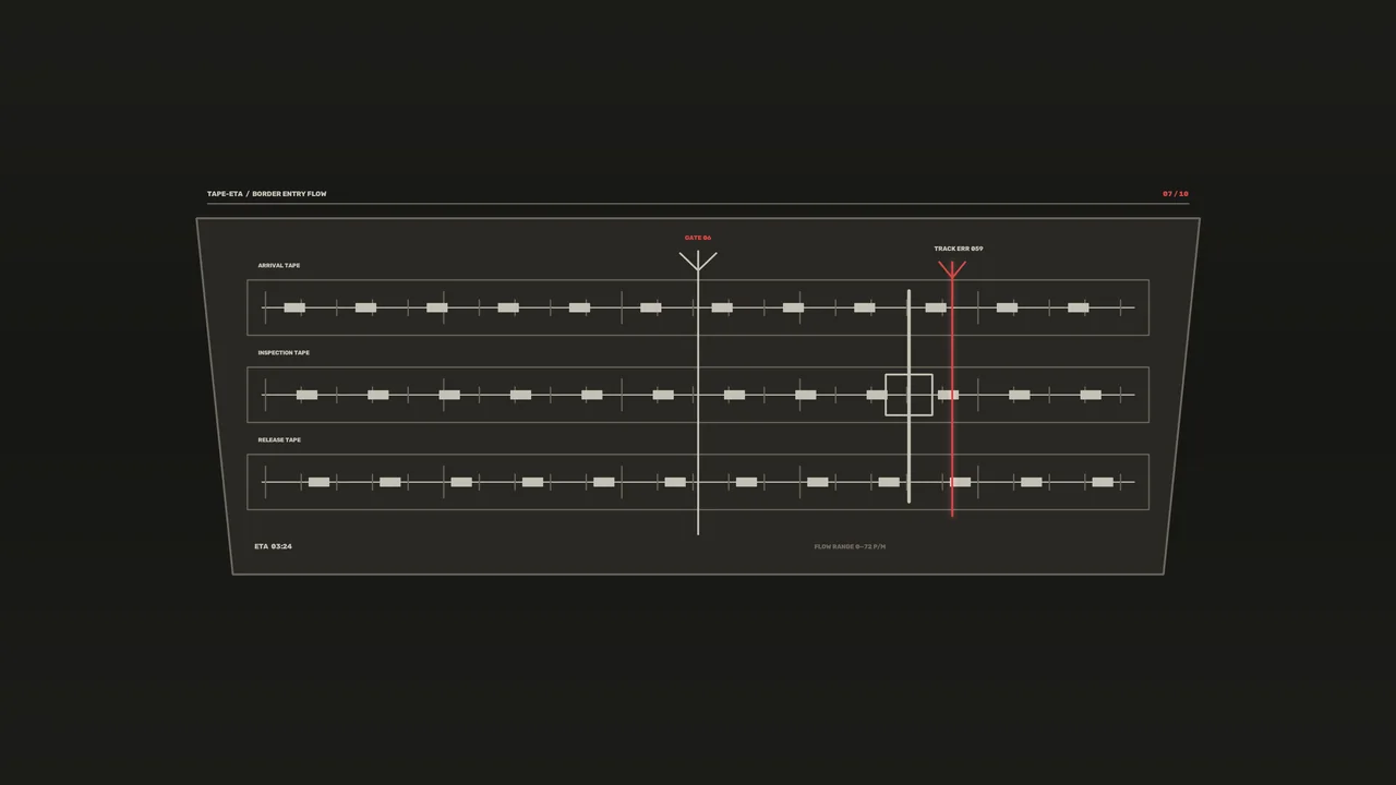 Border Entry Flow Sci-Fi HUD Dashboard Wallpaper