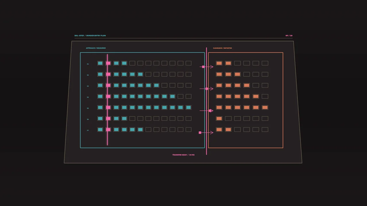 Border Entry Flow Dashboard HUD 4K Sci-Fi Wallpaper