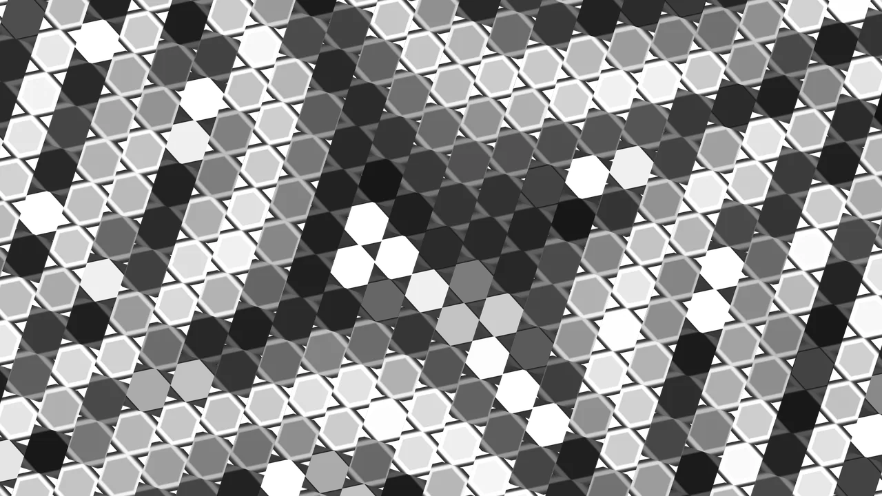 Monochrome Hexagonal HUD Screen Graphic 4K Wallpaper