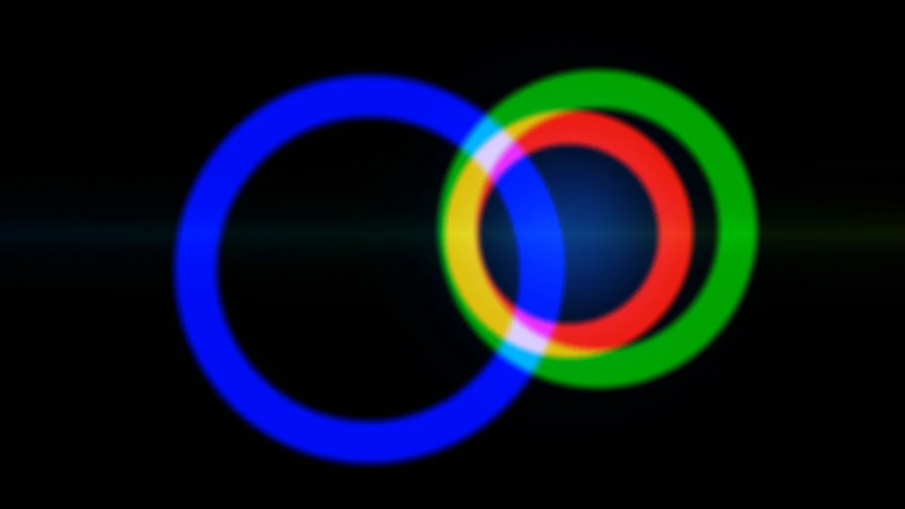 Colorful Overlapping Concentric Rings on Black 4K Wallpaper