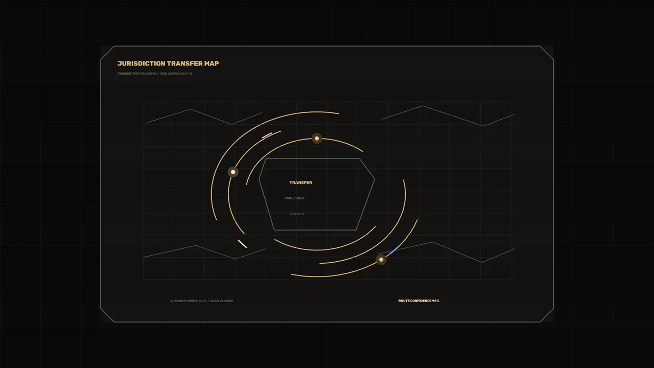 Jurisdiction Transfer Map Sci-Fi HUD 4K Wallpaper