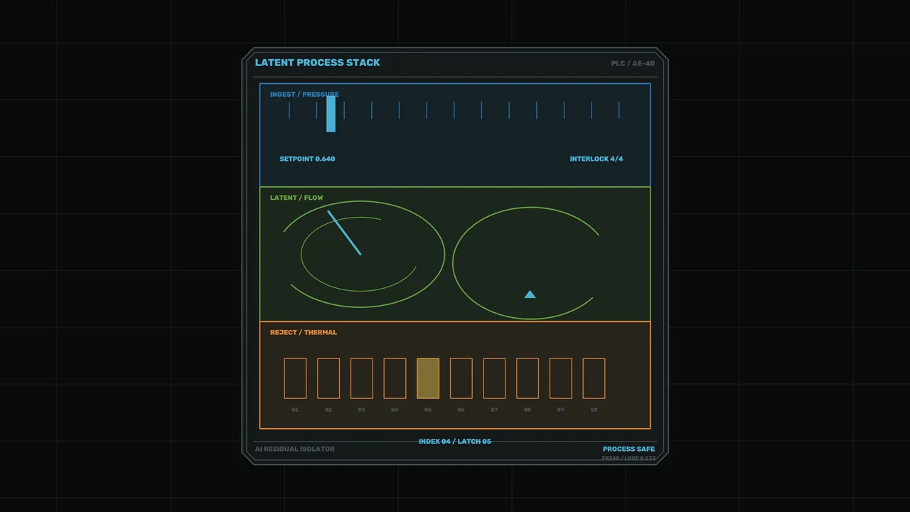 Sci-Fi Process Control HUD with Pressure, Flow and Thermal Indicators
