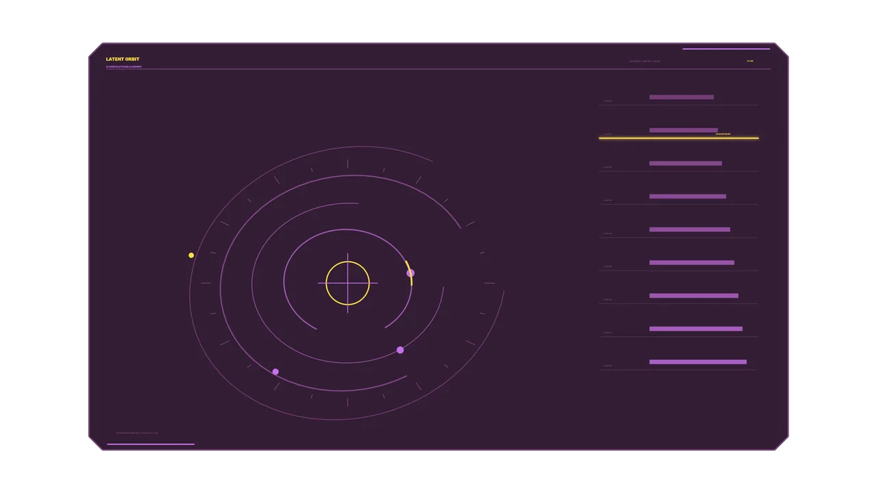 Futuristic Circular Scanner HUD Dashboard – Purple 4K Wallpaper