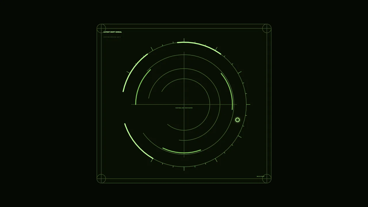 Circular Green Radar HUD Data Interface Wallpaper
