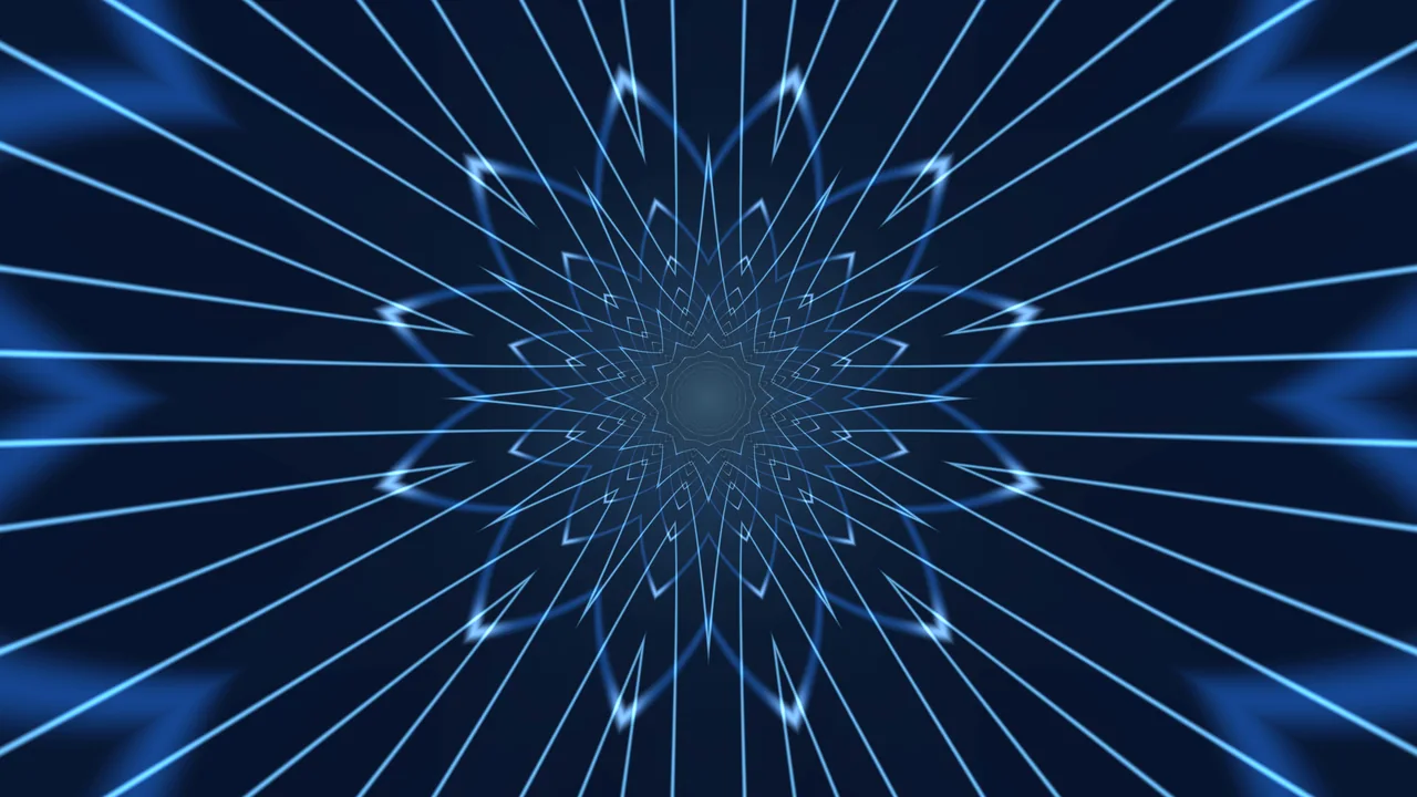 Electric Blue Radial Tunnel Abstract 4K Wallpaper