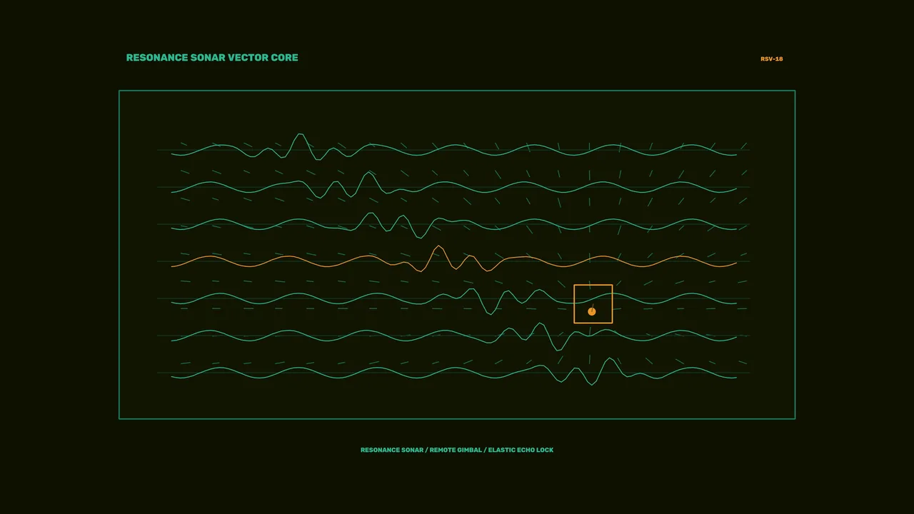 Sci-Fi Resonance Sonar Telemetry HUD 4K Wallpaper