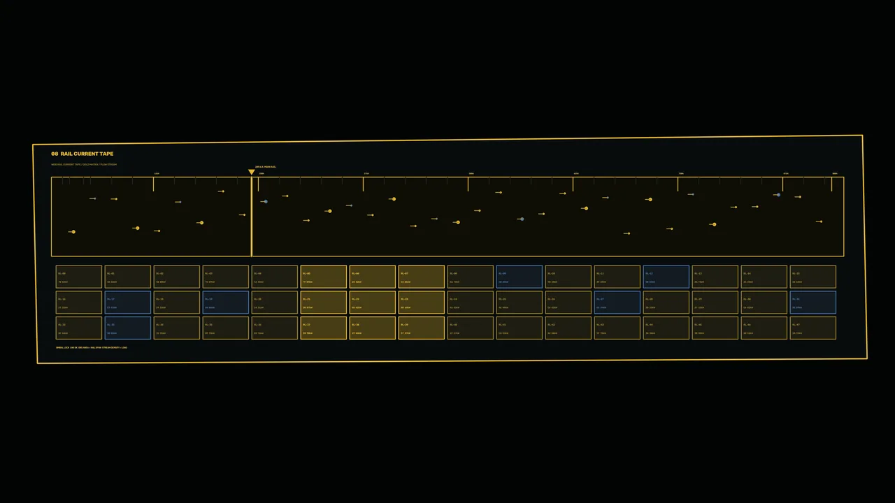Spacecraft Power Rail Current HUD | 4K Sci-Fi Wallpaper