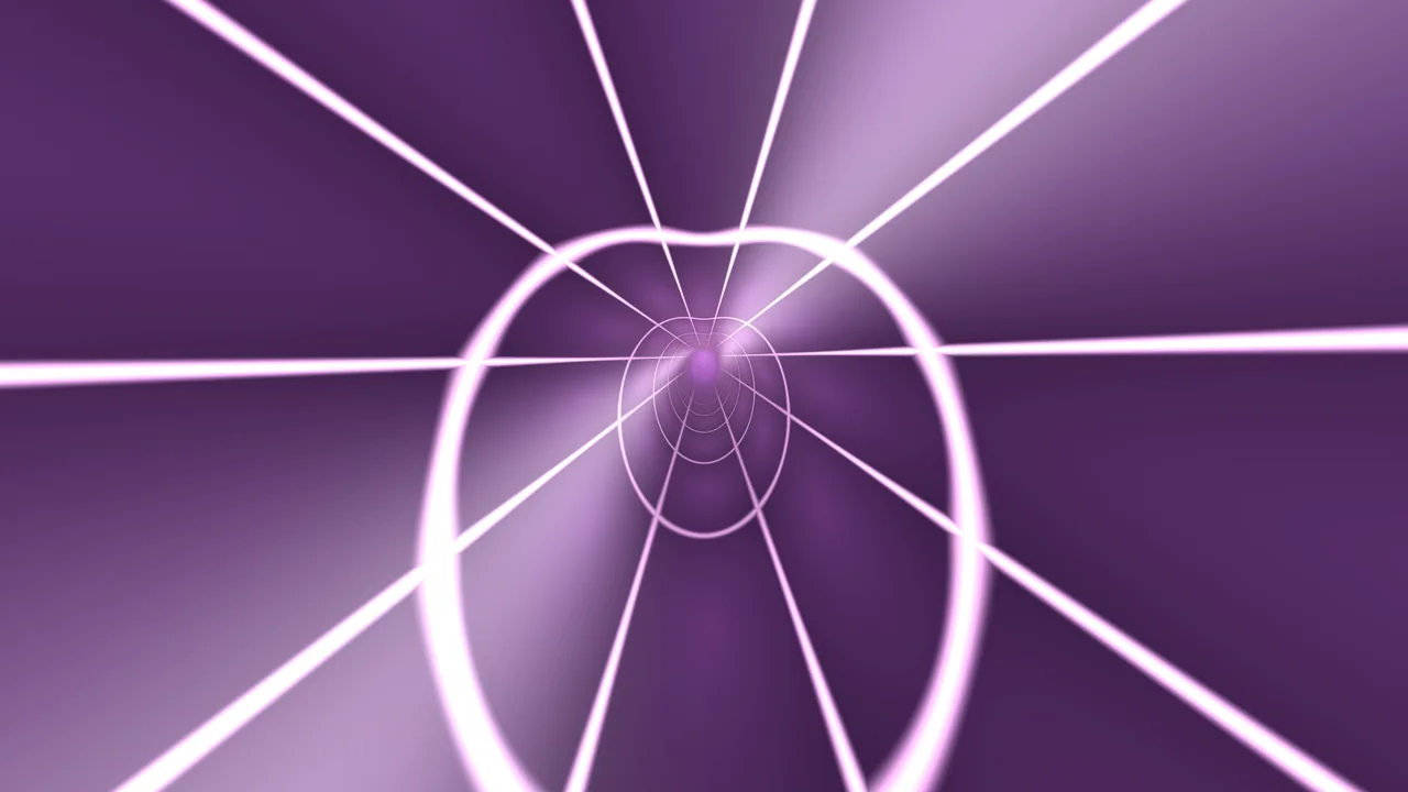 Purple Oval Portal with Radial Light Lines 4K Wallpaper