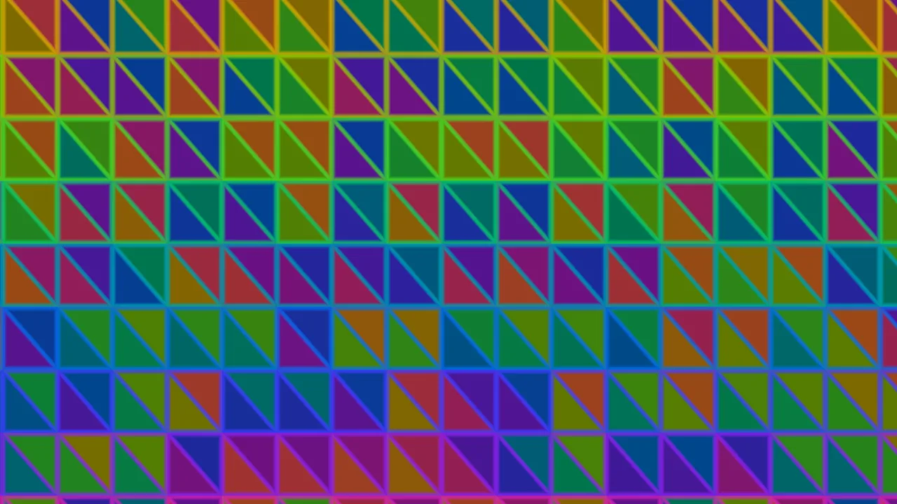 Colorful Fractured Grid Sci-Fi HUD Screen Graphic 4K Wallpaper