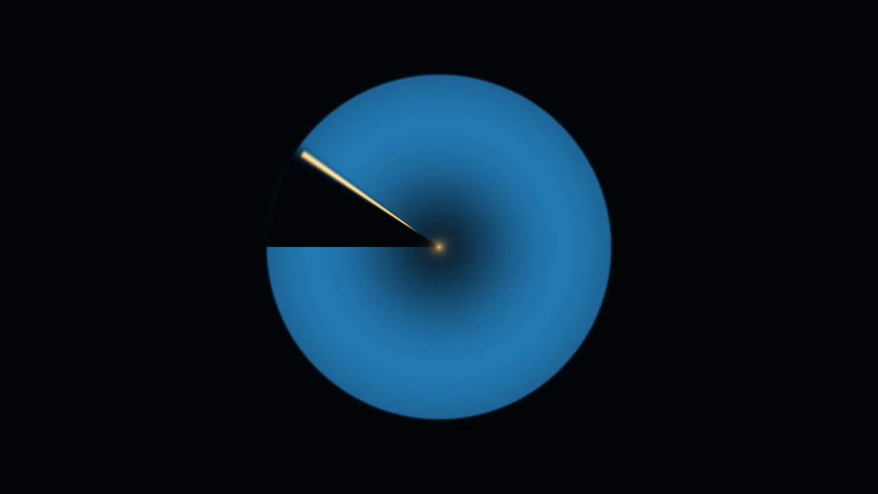 Blue Circular Scanner HUD 4K Wallpaper