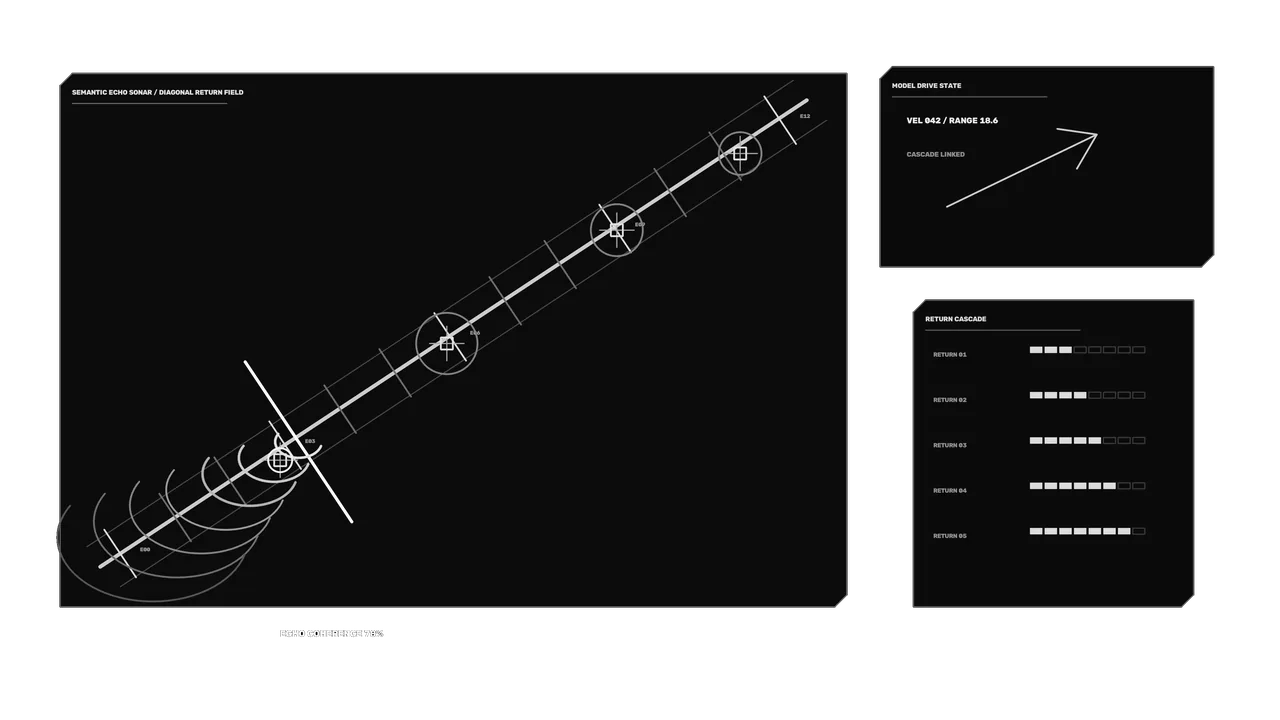 Monochrome Diagonal Telemetry Scanner HUD 4K Wallpaper