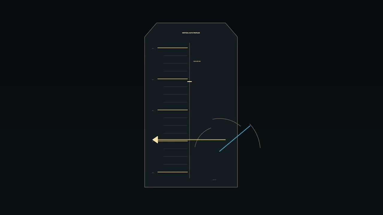 Vertical Gate Profiler Telemetry HUD 4K Sci-Fi Wallpaper