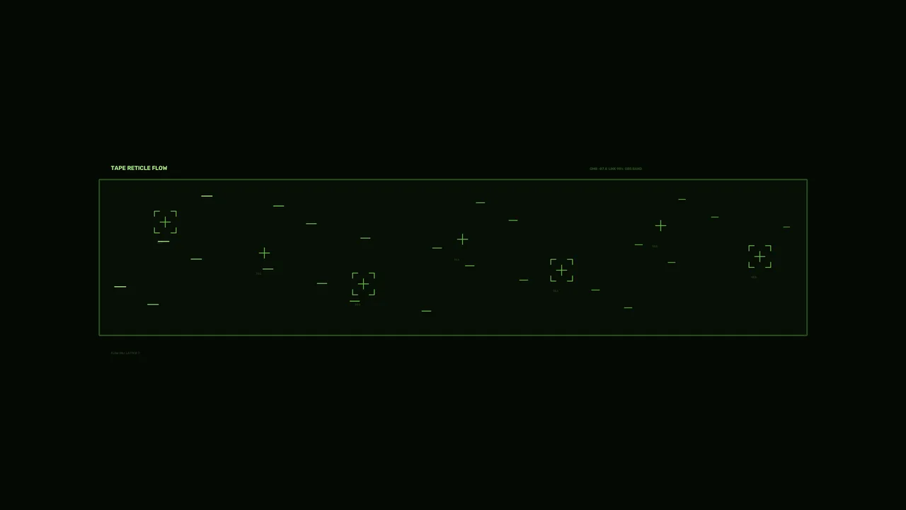 Dark Green Sci-Fi Reticle HUD Interface 4K Wallpaper