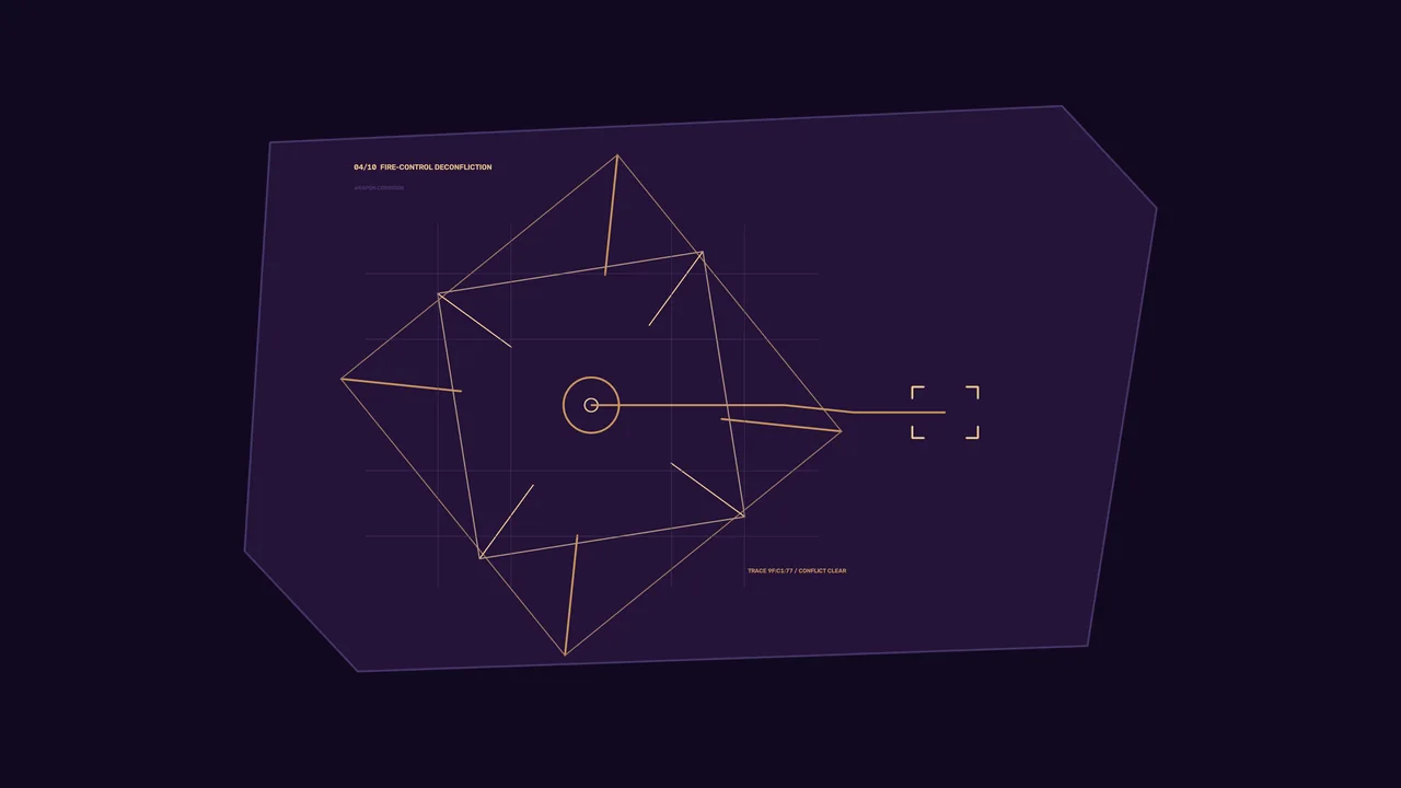 Fictional Geometric Targeting HUD 4K Wallpaper