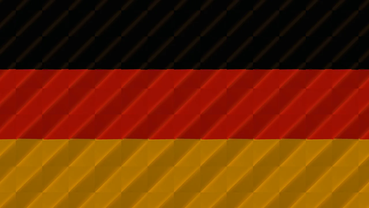 Abstract German Flag Folds 4K Wallpaper