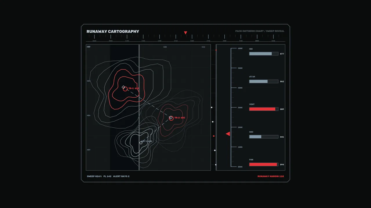 Sci-Fi Contour Map Telemetry Warning HUD 4K Wallpaper