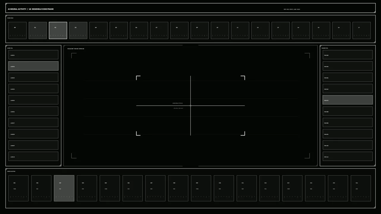 Monochrome Science-Fiction HUD Telemetry Dashboard 4K Wallpaper