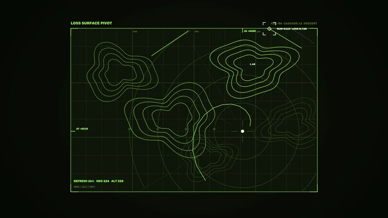 Sci-Fi Loss Surface HUD Telemetry Wallpaper in Neon Green