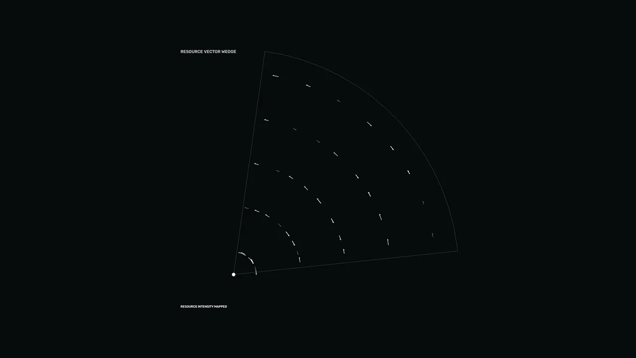 Minimal Resource Intensity Mapping HUD Wedge 4K Wallpaper