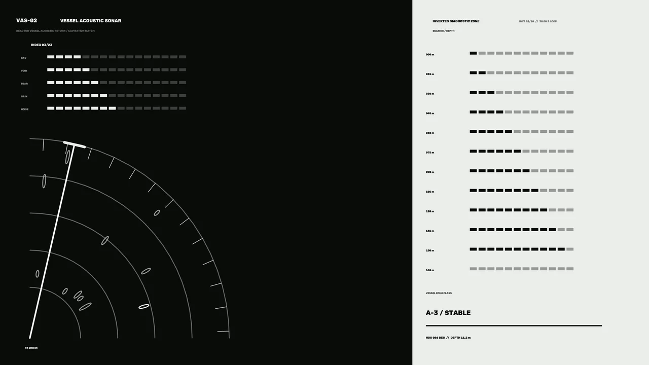 Monochrome Acoustic Sonar HUD Diagnostic Interface 4K Wallpaper