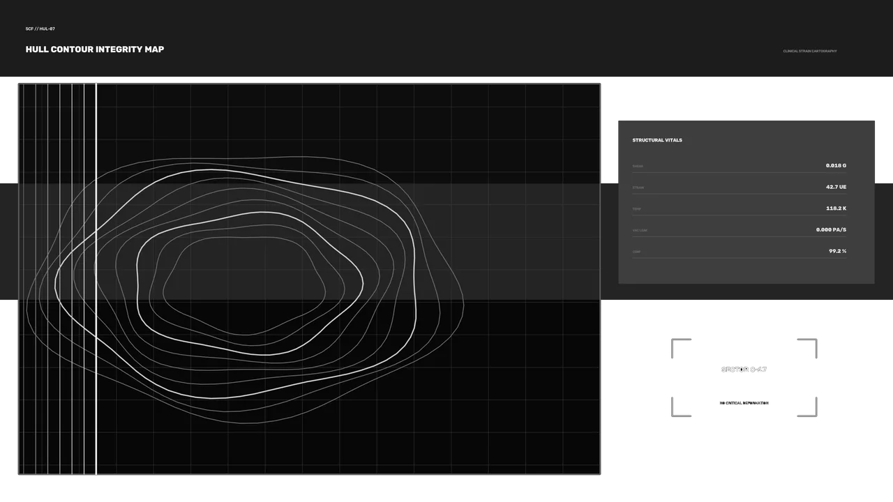 4K Spacecraft Hull Integrity HUD with Contour Scan