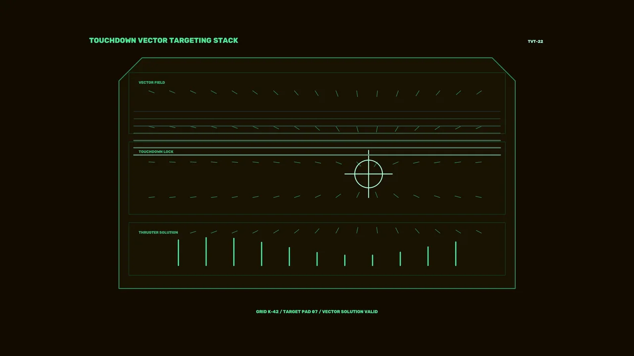Free 4K Sci-Fi Spacecraft Touchdown Guidance HUD Wallpaper