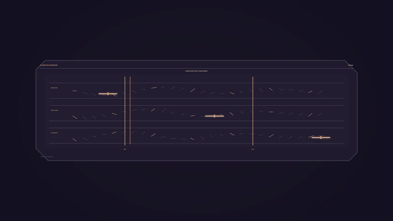 Futuristic Amber Telemetry HUD Interface 4K Wallpaper