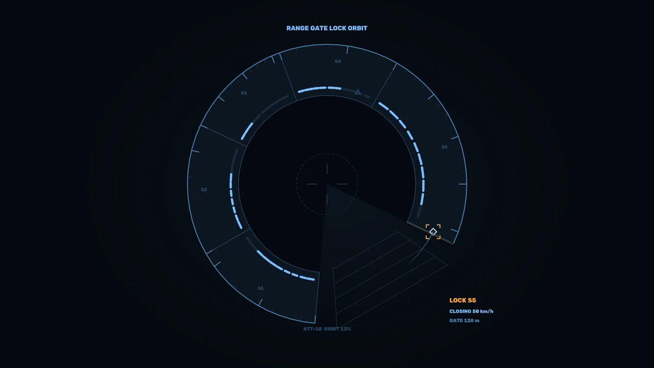 Sci-Fi 4K Target Tracking HUD Wallpaper with Circular Range Scanner