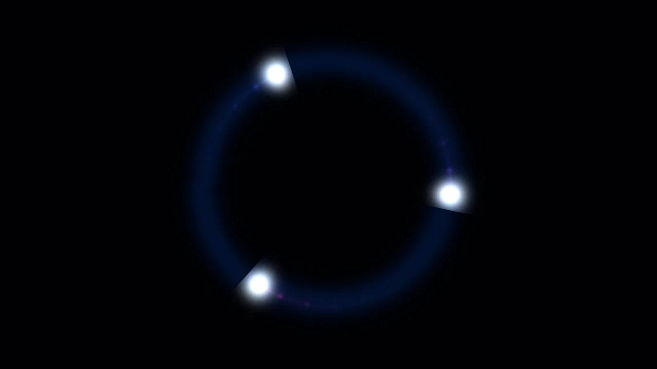 4K Blue Circular Scanner HUD Wallpaper with Three White Markers