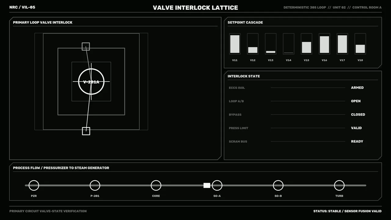 Sci-Fi Reactor Valve Interlock Control HUD
