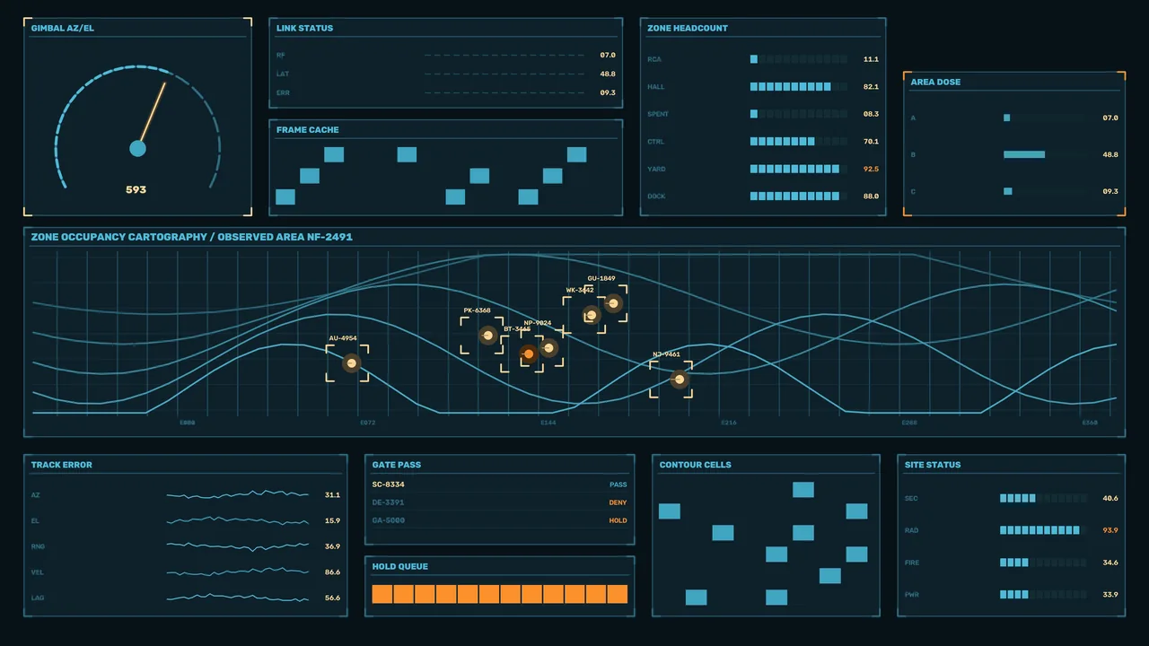Futuristic Zone Mapping Telemetry HUD 4K Wallpaper